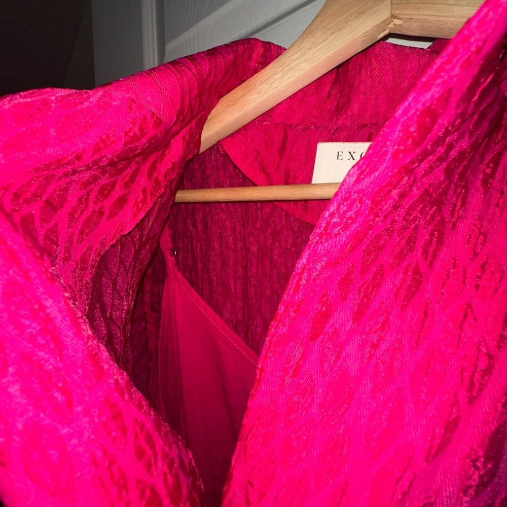Exquise Pink Linen Dress